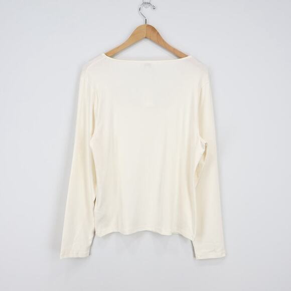 J.Crew Square Neck Long Sleeve Top Cream Ivory Size XXL NWT - Picture 5 of 7